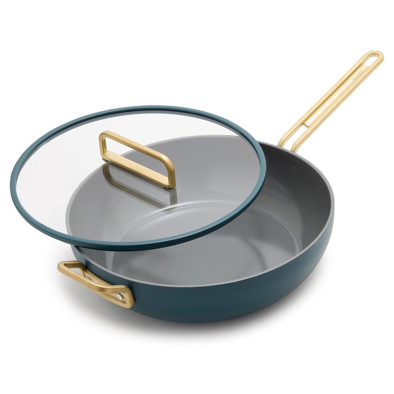 GreenPan Stanley Tucci Ceramic Nonstick Frypan with Lid Venetian Teal 33cm (6.15L)