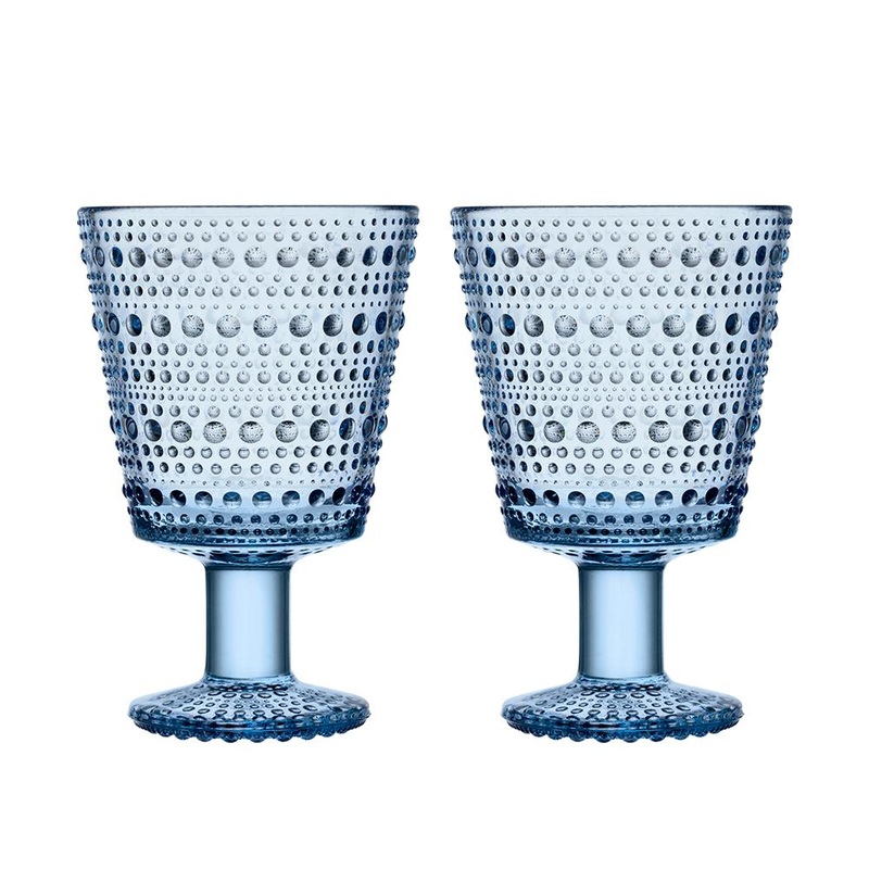 Iittala Kastehelmi Universal Glasses Aqua Set of 2 (260ml)