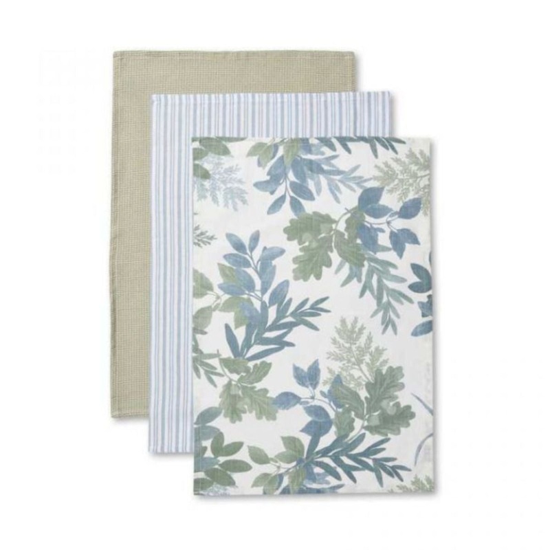 Madras Link Naree Seafoam Teatowel Pack of 3