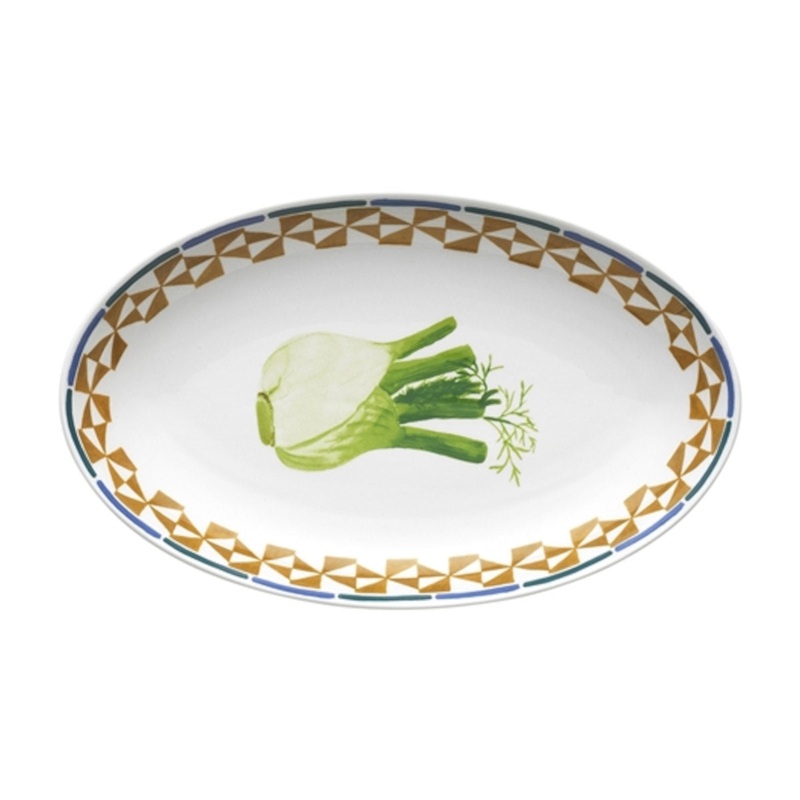 Porto Valentina Oval Platter Fennel 32cm