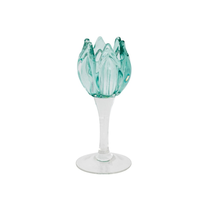 Swing Gifts Verity Glass Stem Flower Votive Mint Medium 17cm