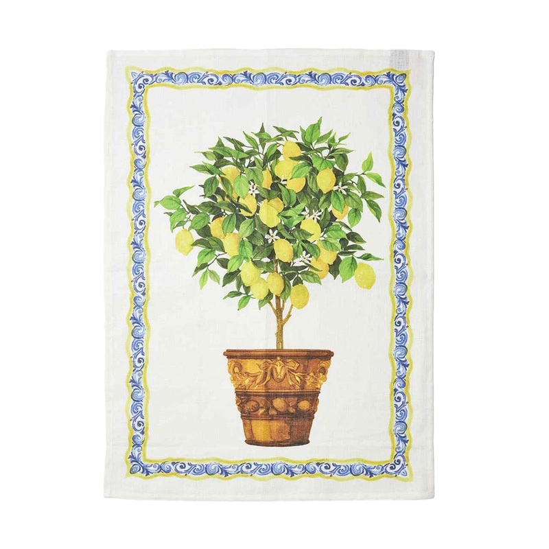 Tessitura Toscana Telerie Coccio Limonaia Tea Towel 50 x 70cm