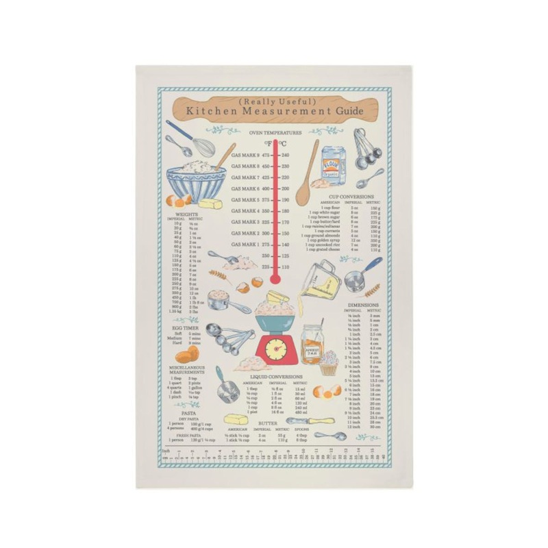 Ulster Weavers Kitchen Measurements Cotton Tea Towel Multi-Coloured 74x48x0.2cm