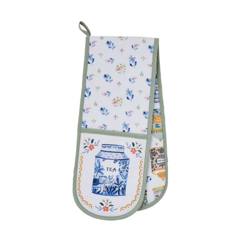 Ulster Weavers Tea Tins Double Oven Glove Multi-Coloured 88x18x2cm