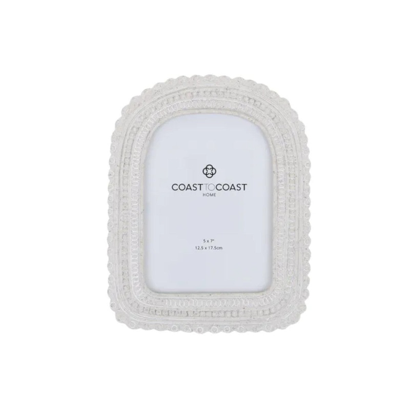 Amal Sandstone Photo Frame White 10.5 x 15cm