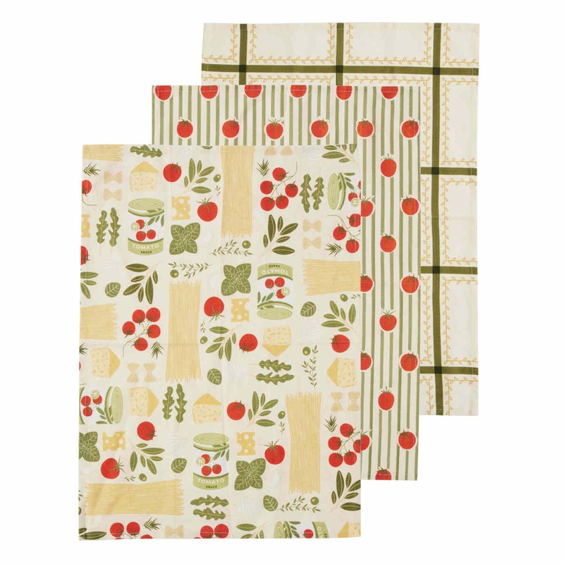Deli Cotton Tea Towels Set of 3