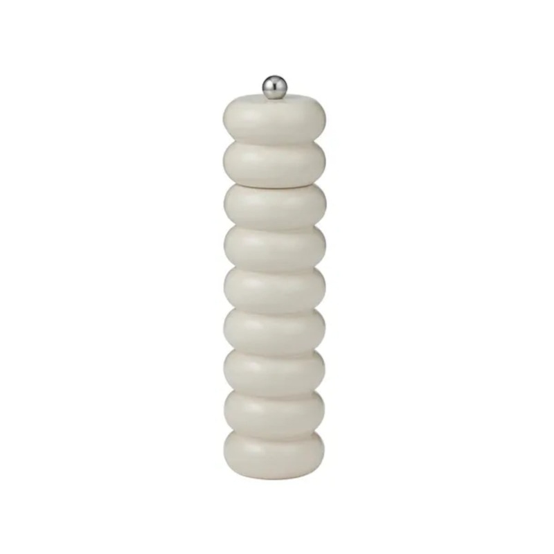 Delphi Wood Salt & Pepper Grinder Ivory 24cm