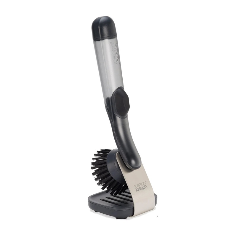 Joseph Joseph SinkTech Soap Dispensing Washing Up Brush with Steel Stand Clear