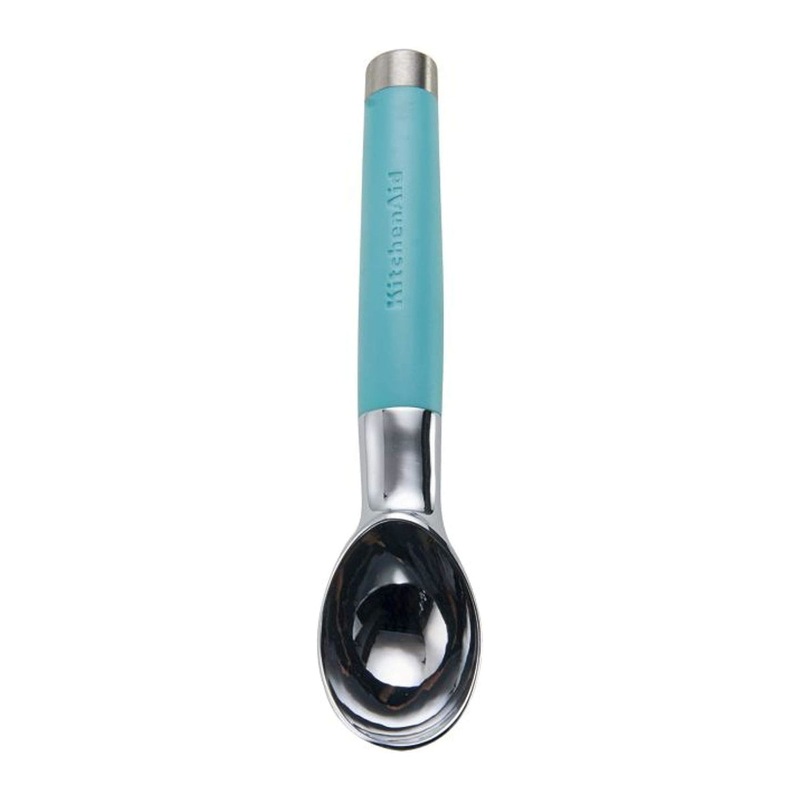 KitchenAid Classic Soft Grip Metal Ice Cream Scoop Mineral Water
