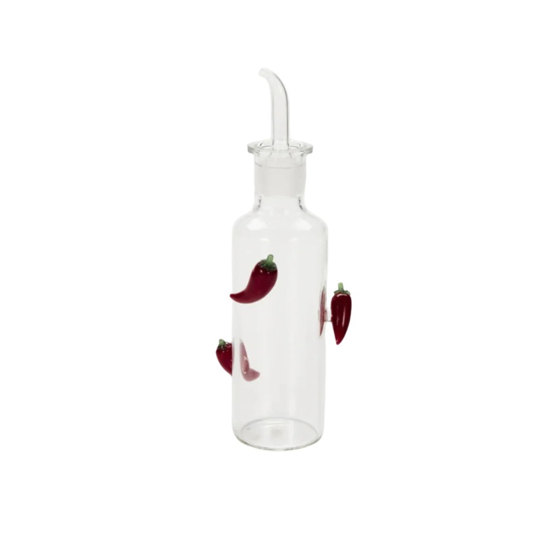Maison Balzac Chilli Oil Bottle Clear/Red 250ml