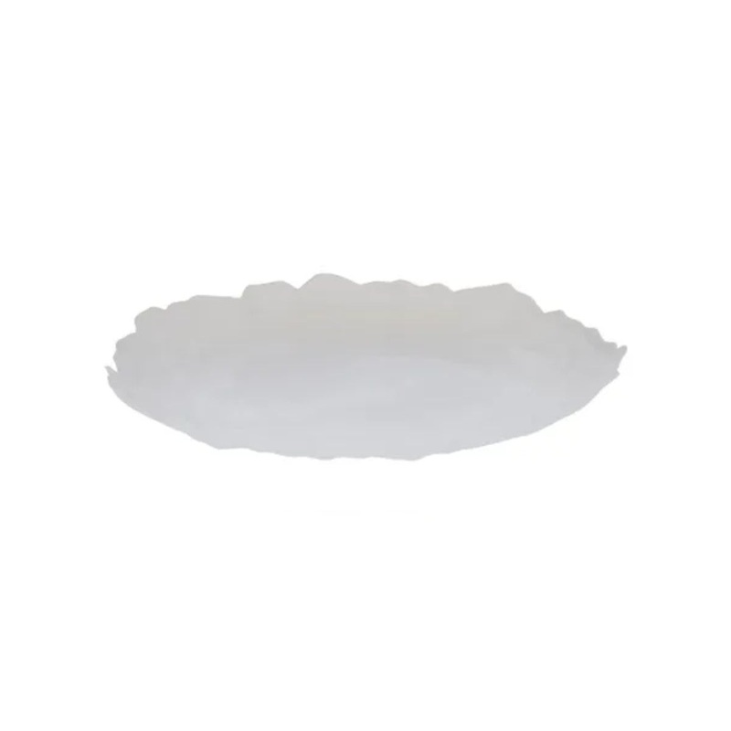 Sienna Glass Wavy Platter White 33cm