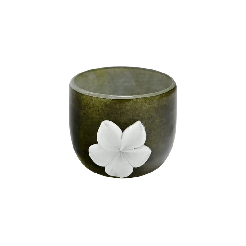 Swing Gifts Elisse Glass Flower Pot Green and White 14 x 12cm