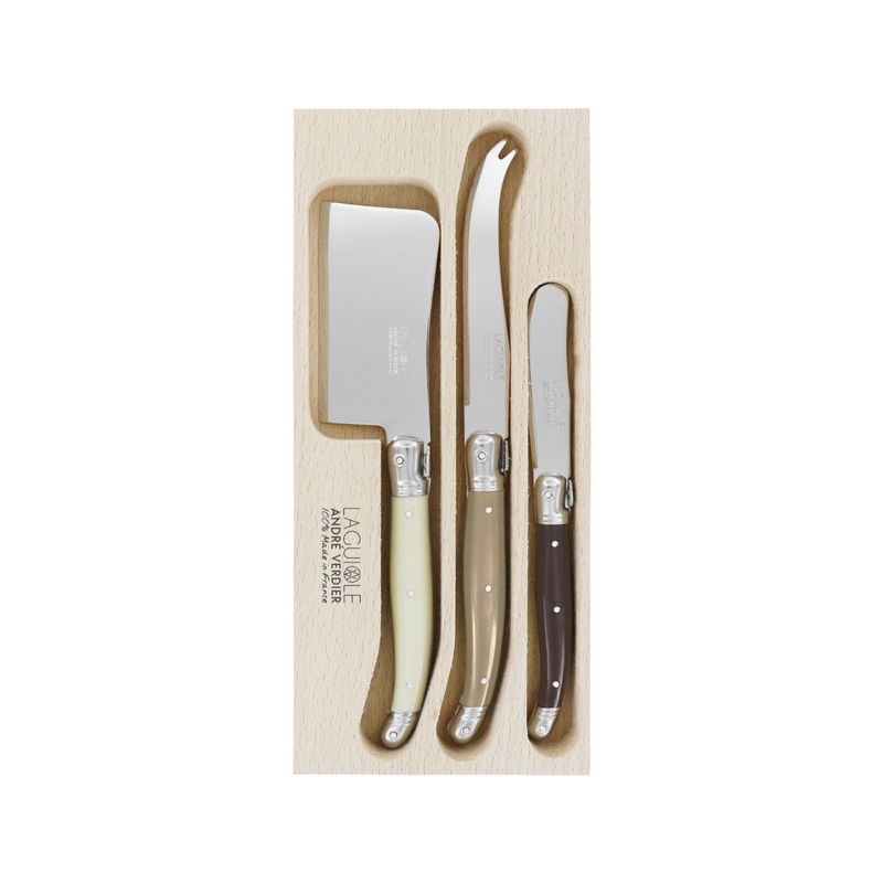 Laguiole Andre Verdier Debutant Cheese Knife Set La Terre Set of 3