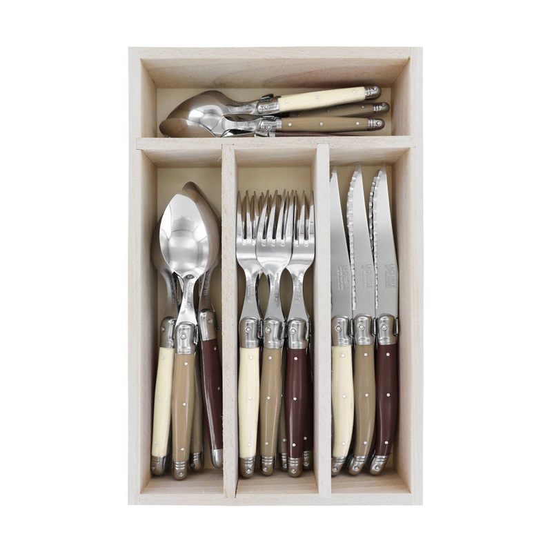 Laguiole Andre Verdier Debutant Cutlery Set La Terre 24 Piece