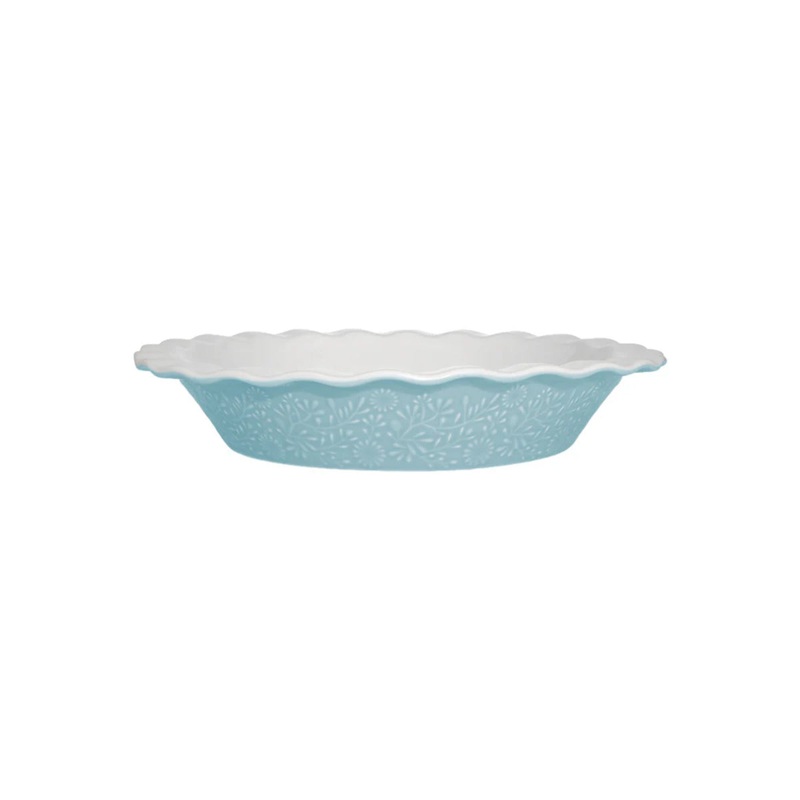 Maxwell & Williams Blooms Fluted Pie Dish Blue 21.5cm
