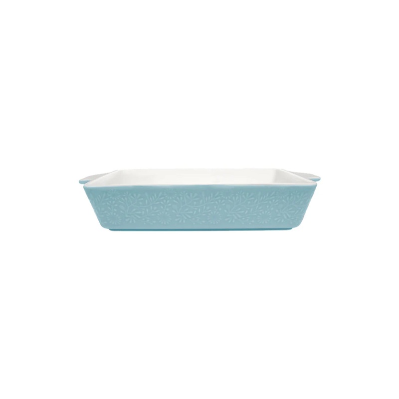 Maxwell & Williams Blooms Rectangular Baker Blue 32cm