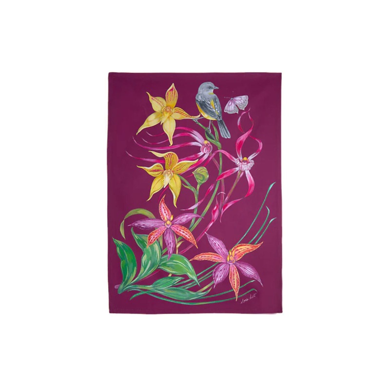 Maxwell & Williams Eloise Short Lyric Yellow Robin Tea Towel