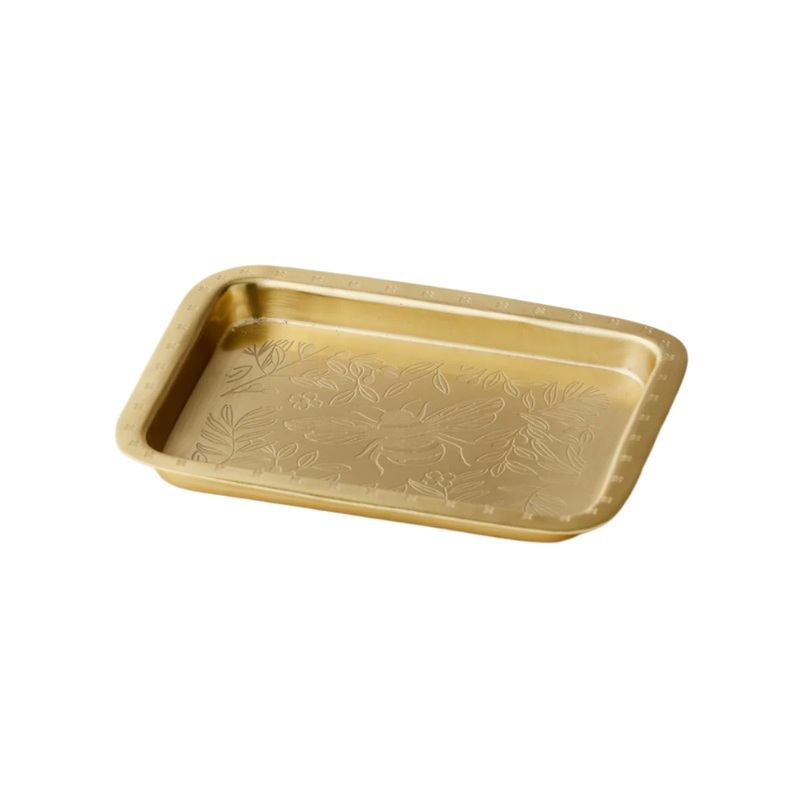 Pilbeam Living Gold Bee Tray 11 x 14cm