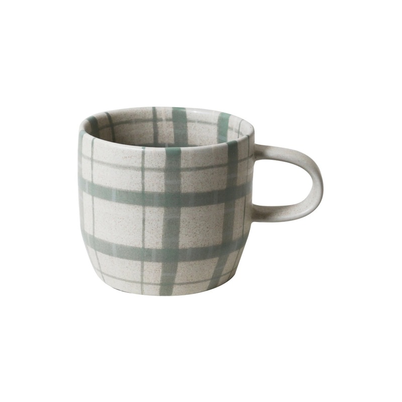 Robert Gordon Cat's Pyjamas Check Mug Duck Egg 350ml