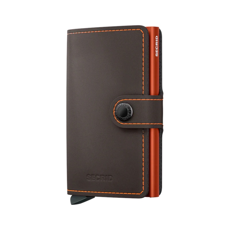Secrid Mini Wallet Matte Truffle & Orange