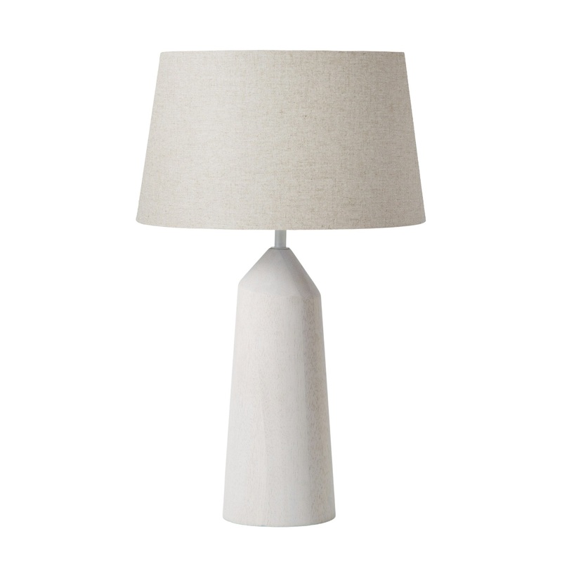 Amalfi Wyoming Table Lamp White & Taupe 38x38x61cm