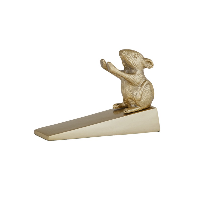 Millie Mouse Metal Door Wedge Gold