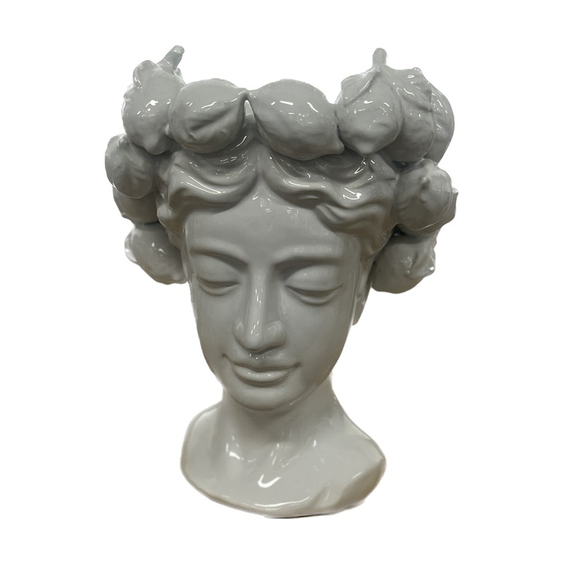 Mode Lemon Head Vessel White 25 x 27cm