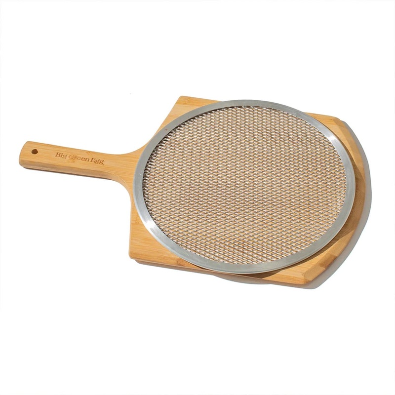 Big Green Egg Wood Pizza Peel with Metal Screen