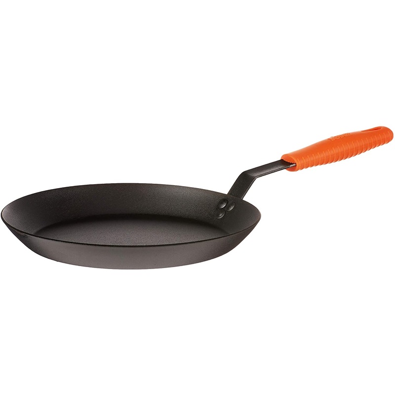 Lodge Carbon Steel Seasoned Skillet 12" w/ Silicone Handle Holder