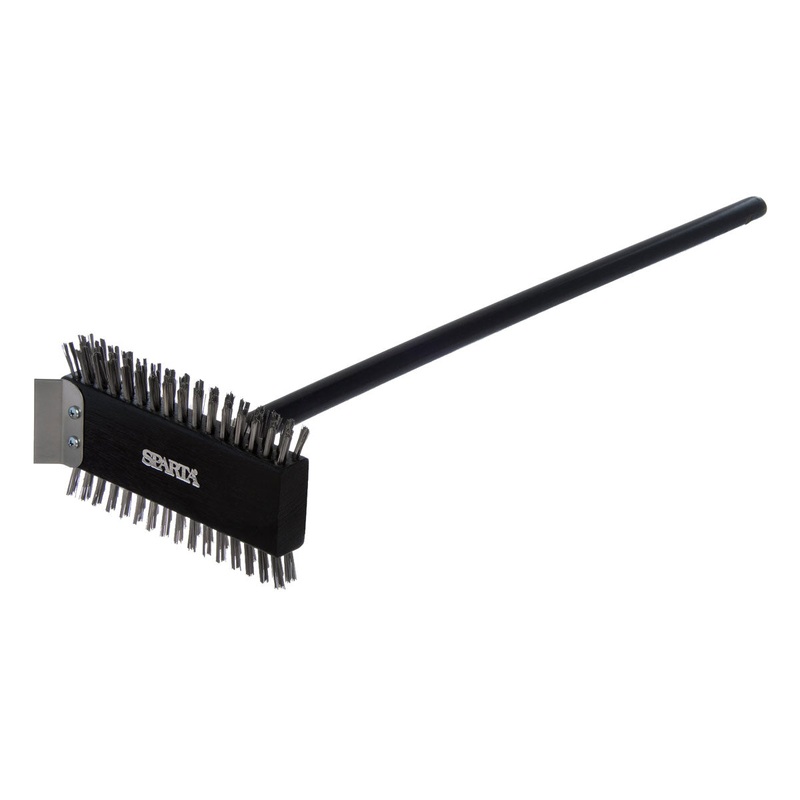 Carlisle 4029000 Sparta Broiler Master Grill Brush w/ Stainless Steel Bristles, 30-1/2"