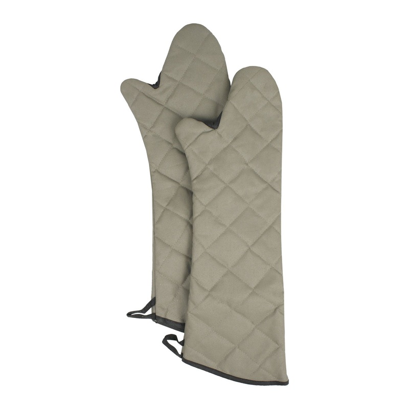 Culinary Essentials 859386 Pyrotex Oven Mitts, Beige, Shoulder-Length, 24"
