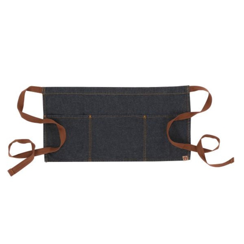 Chef Works AW054IBL Memphis Waist Apron, Indigo Blue, 23" x 12"