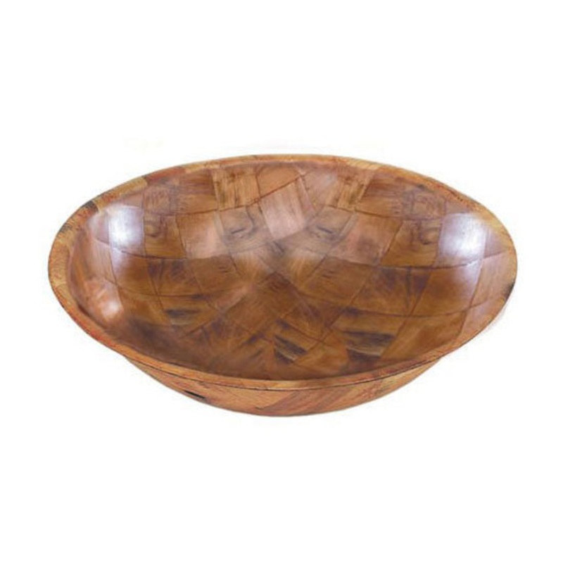Culinary Essentials 732080 Woven Wood Salad Bowl, 8"