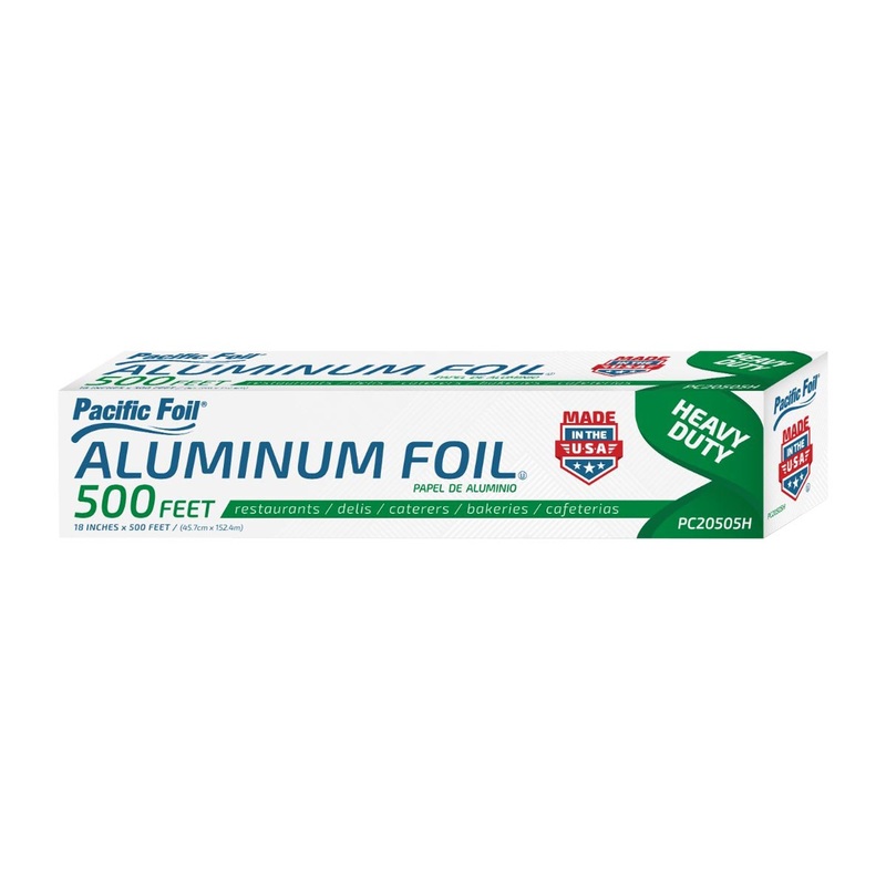 Pacific Foil Aluminum Foil Wrap, 18" x 500' Roll