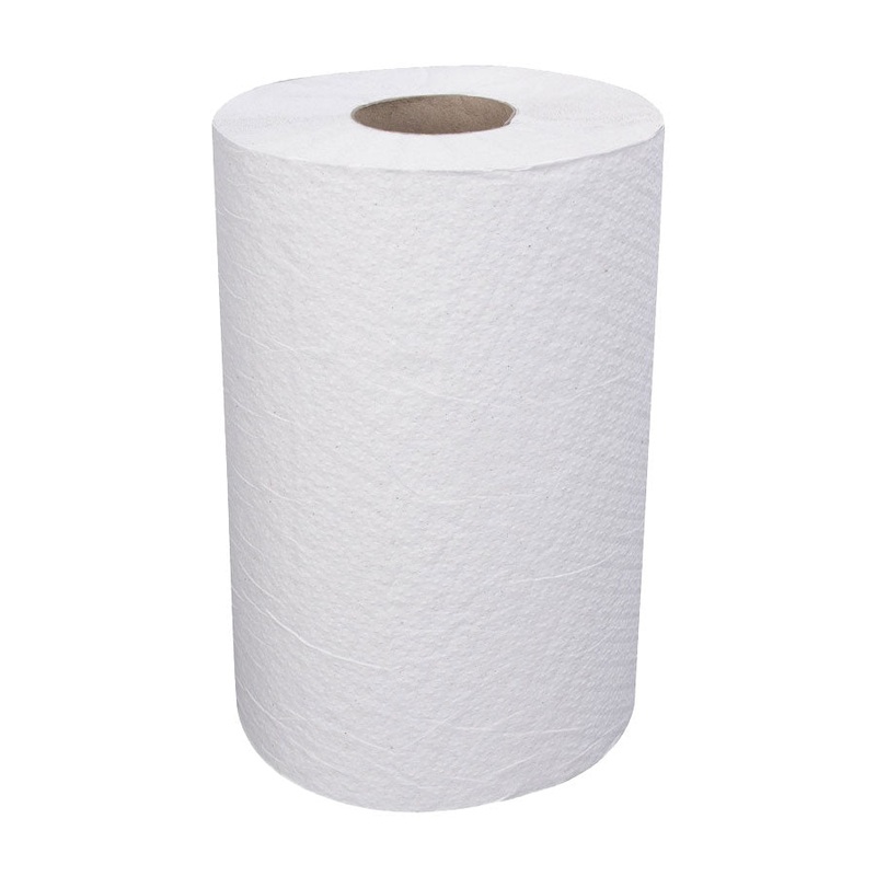Right Choice Hardwound Roll Towel, White, 350 ft., Case of 12