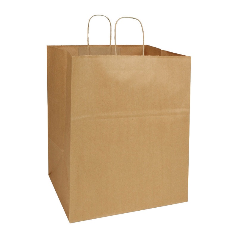 Super Royal Kraft Handle Shopper, 14" x 10" x 15-1/2", Pack of 20