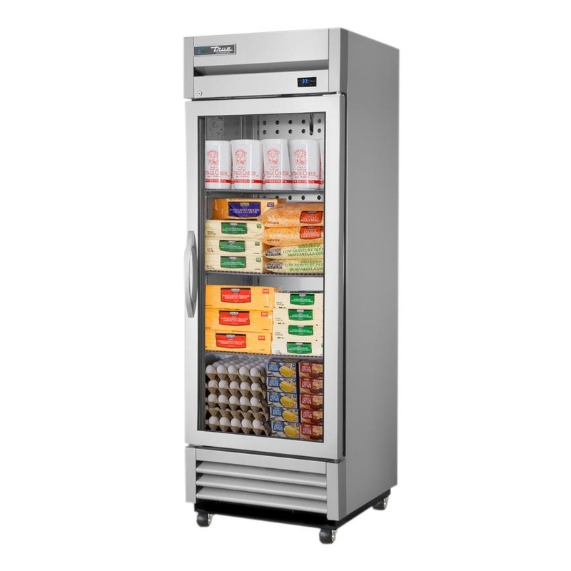 True T-19G-LD T-Series Glass Door Reach-In Refrigerator, 1 Section