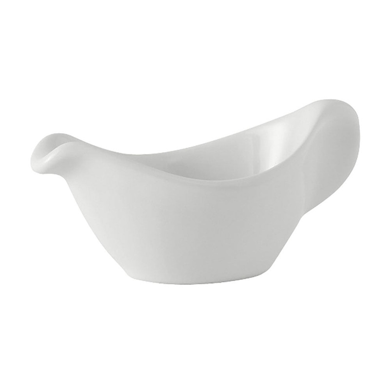 Tuxton China BWZ-0259 Sauce Boat, White, 2-1/2 oz., Pack of 6