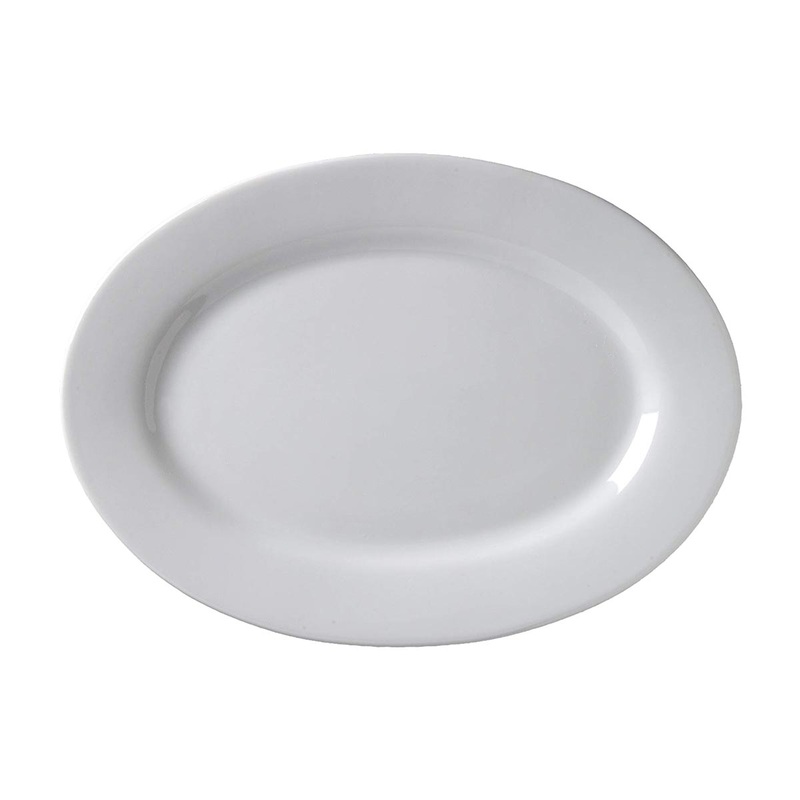 Vertex China ARG-12 Argyle Oval Platter, 9-3/4", Pack of 6