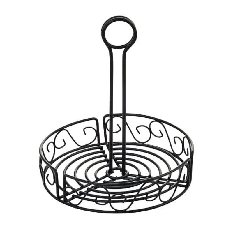 Winco WBKH-7R Black Wire Caddy, 7-1/2"