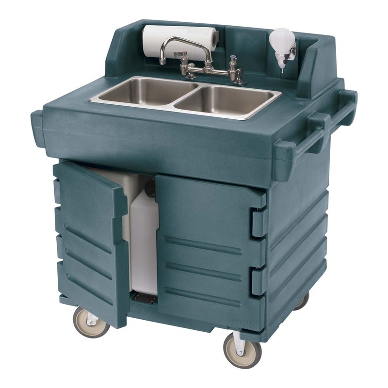 Cambro KSC402191 Camkiosk Hand Sink Cart, Granite Gray