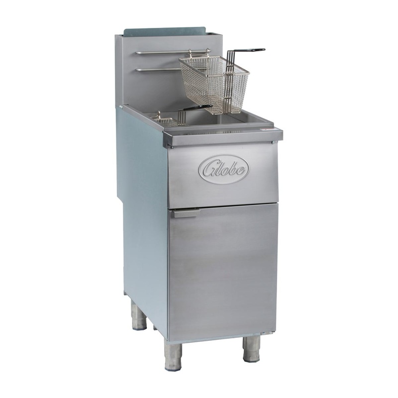 Globe GFF50PG Floor Fryer, Propane, 50 lb. cap.