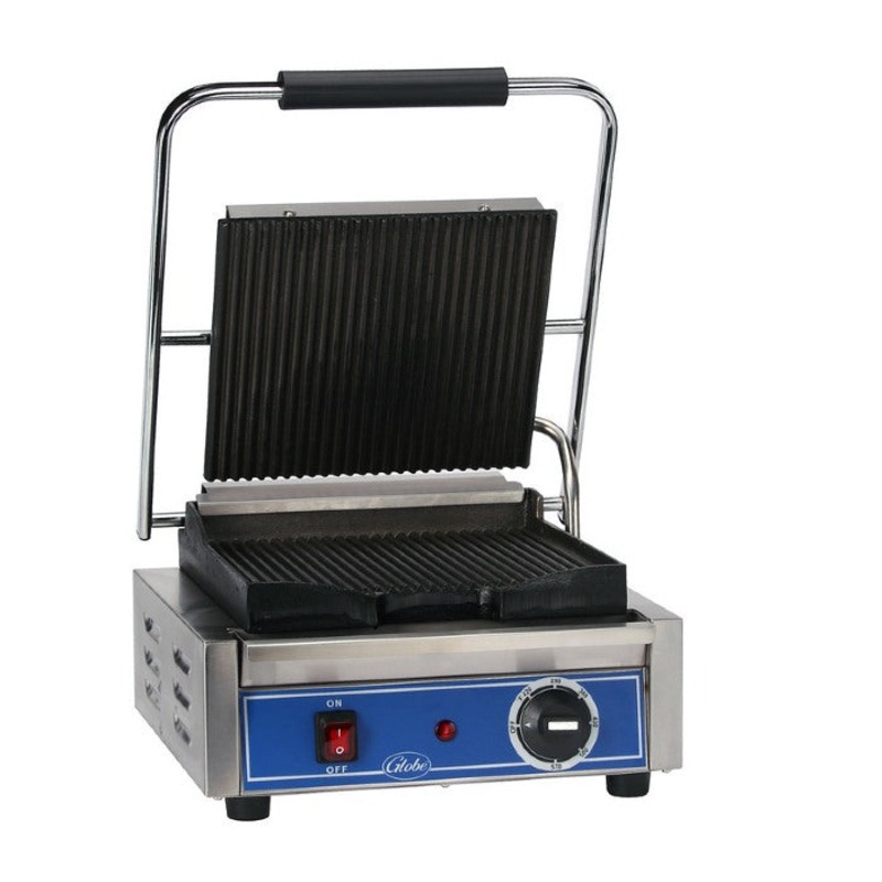 Globe GPG10 Bistro Grooved Plate Panini Grill