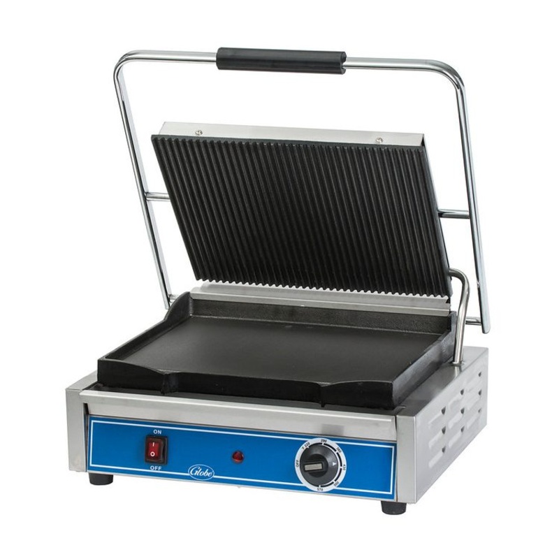 Globe GPGS1410 Mid-Size Combo Plate Panini Grill