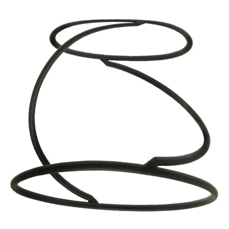 American Metalcraft LWUS779 Contempo Swirl Pizza Stand, 7" x 9" x 7", Black Metal