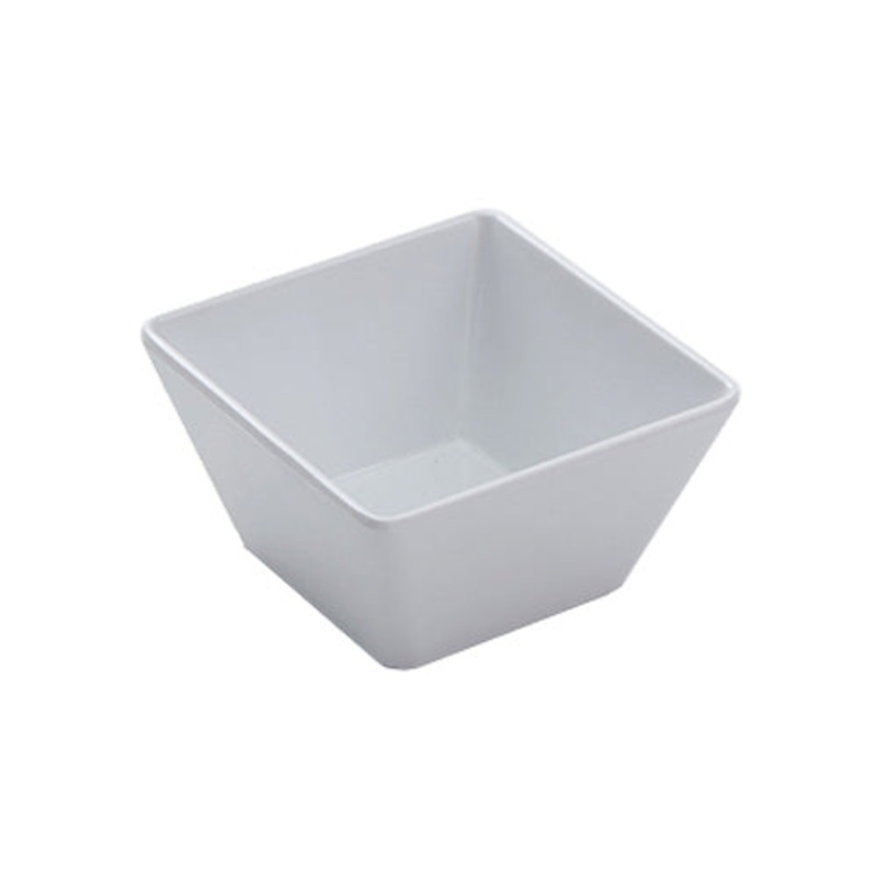 American Metalcraft MELSQ53 Square Melamine Bowl, White, 23 oz., 5" x 5" x 2.5"
