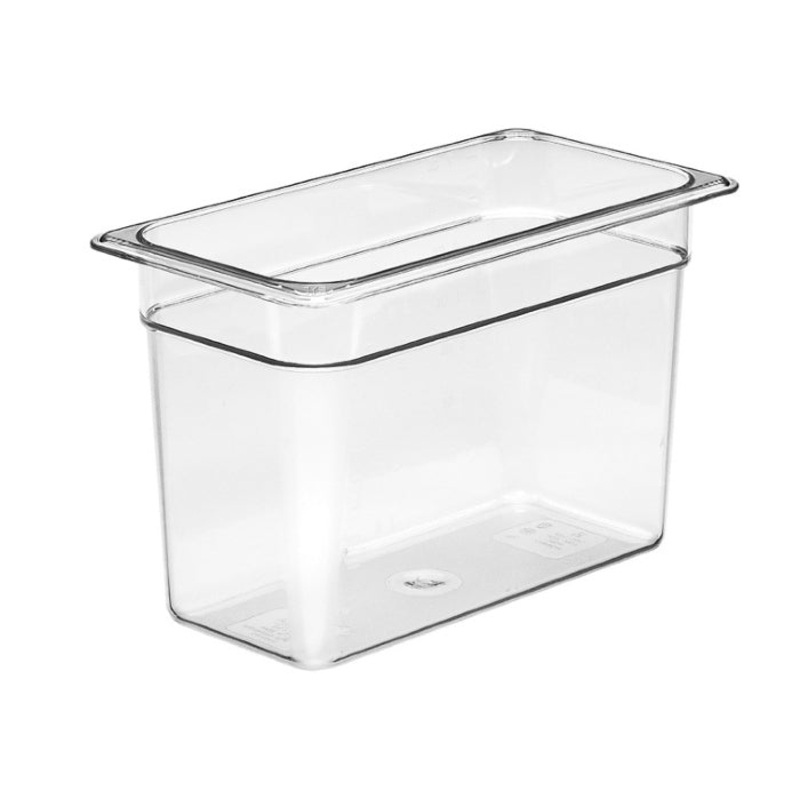 Cambro 38CW135 Camwear 1/3 Size Food Pan, Clear, 8" Deep