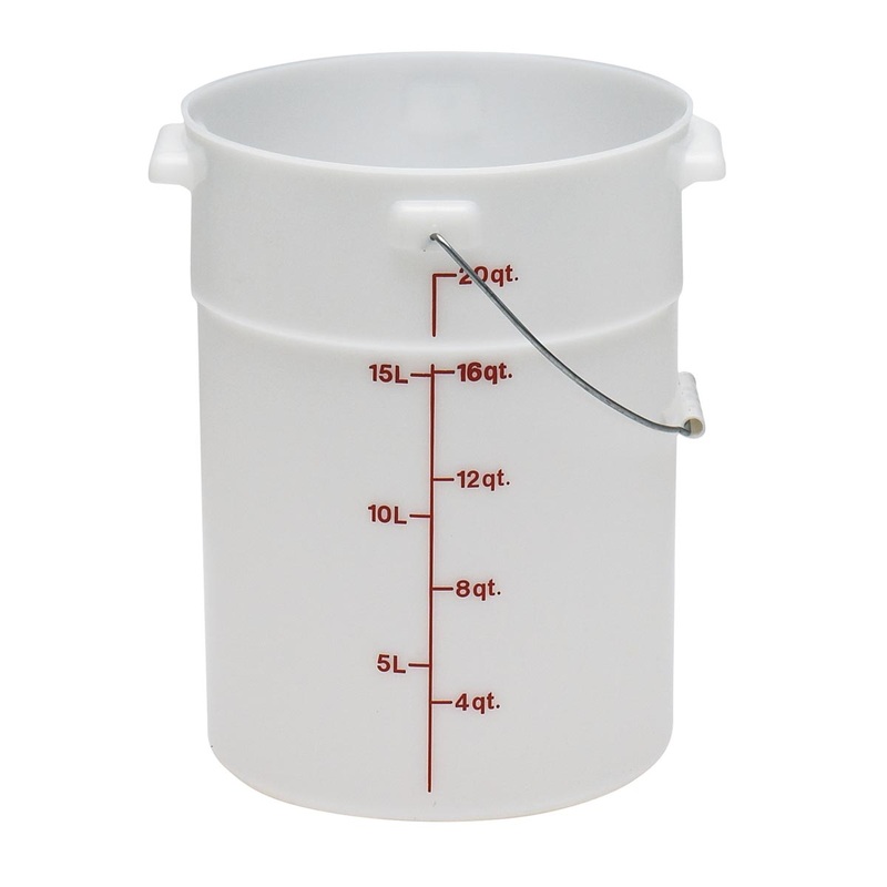 Cambro PWB22148 Pail with Bail, White, 22 qt.