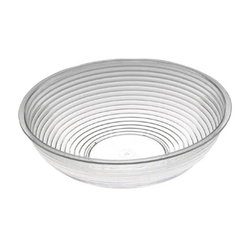 Cambro RSB10CW135 Camwear Round Ribbed Bowl, 10", Clear, Case of 12