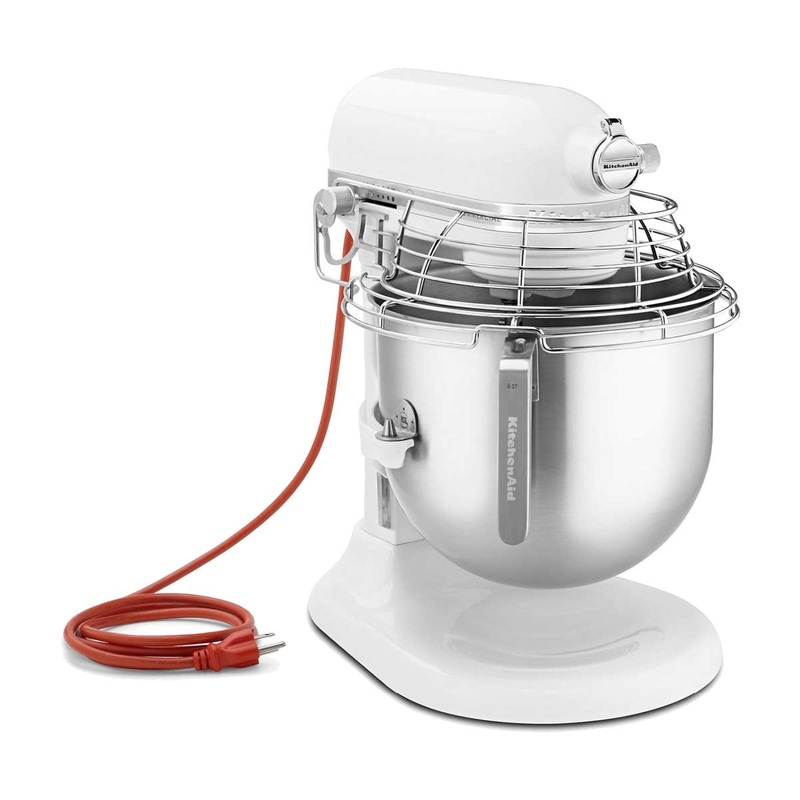 KitchenAid KSMC895WH Planetary Mixer, 8 Quart, Stainless Steel Bowl, White